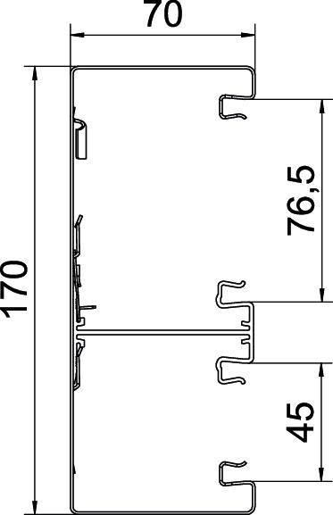 OBO Bettermann 6278200 Brüstungskanal (L x B) 2000mm x 170mm 1 St. Weiß
