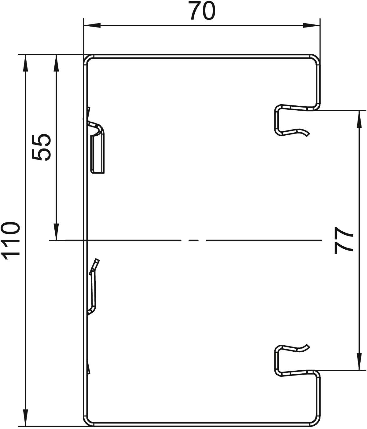 OBO Bettermann 6277003 Brüstungskanal (L x B) 2000mm x 110mm 1St.