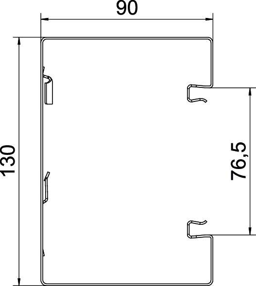 OBO Bettermann 6277300 Brüstungskanal (L x B) 2000mm x 130mm 1 St. Weiß