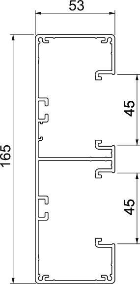 OBO Bettermann 6112600 Brüstungskanal (L x B) 2000mm x 165mm 1 St. Weiß
