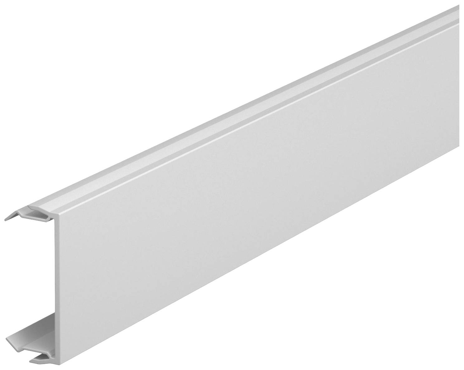 Metallstange in L-Form, silberfarben, ohne Befestigungselemente.