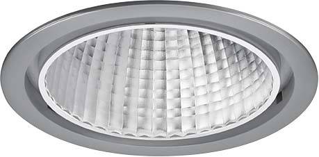 Eine ovale Deckenleuchte mit weißem Gitterdesign, die gleichmäßiges Licht abstrahlt. Ideal für moderne Innenräume.
