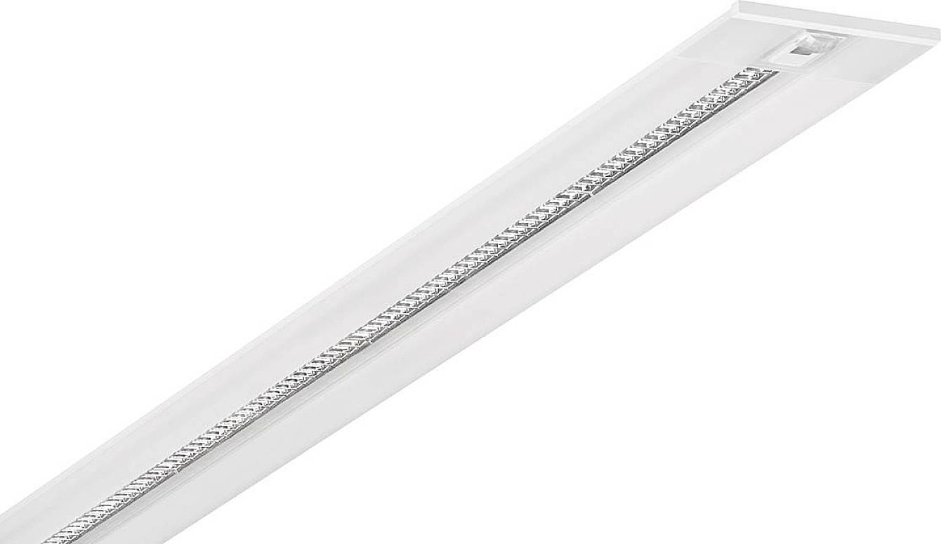 Ein rechteckiges LED-Paneel, geeignet für Deckenmontage, zeigt eine schlichte und moderne Bauweise mit schmalem Rahmen.