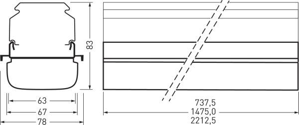 Trilux 9002025572 7651 HE #9002025572 LED-Geräteträger 81W LED Weiß 1St.