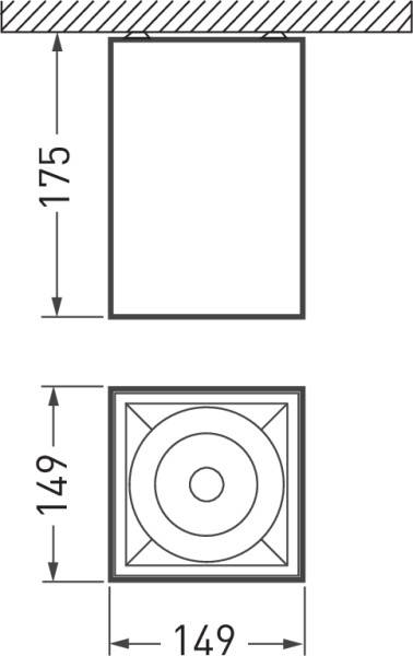 Trilux 9002022514 SNS QD5 #9002022514 LED-Deckenleuchte LED ohne 19W Weiß