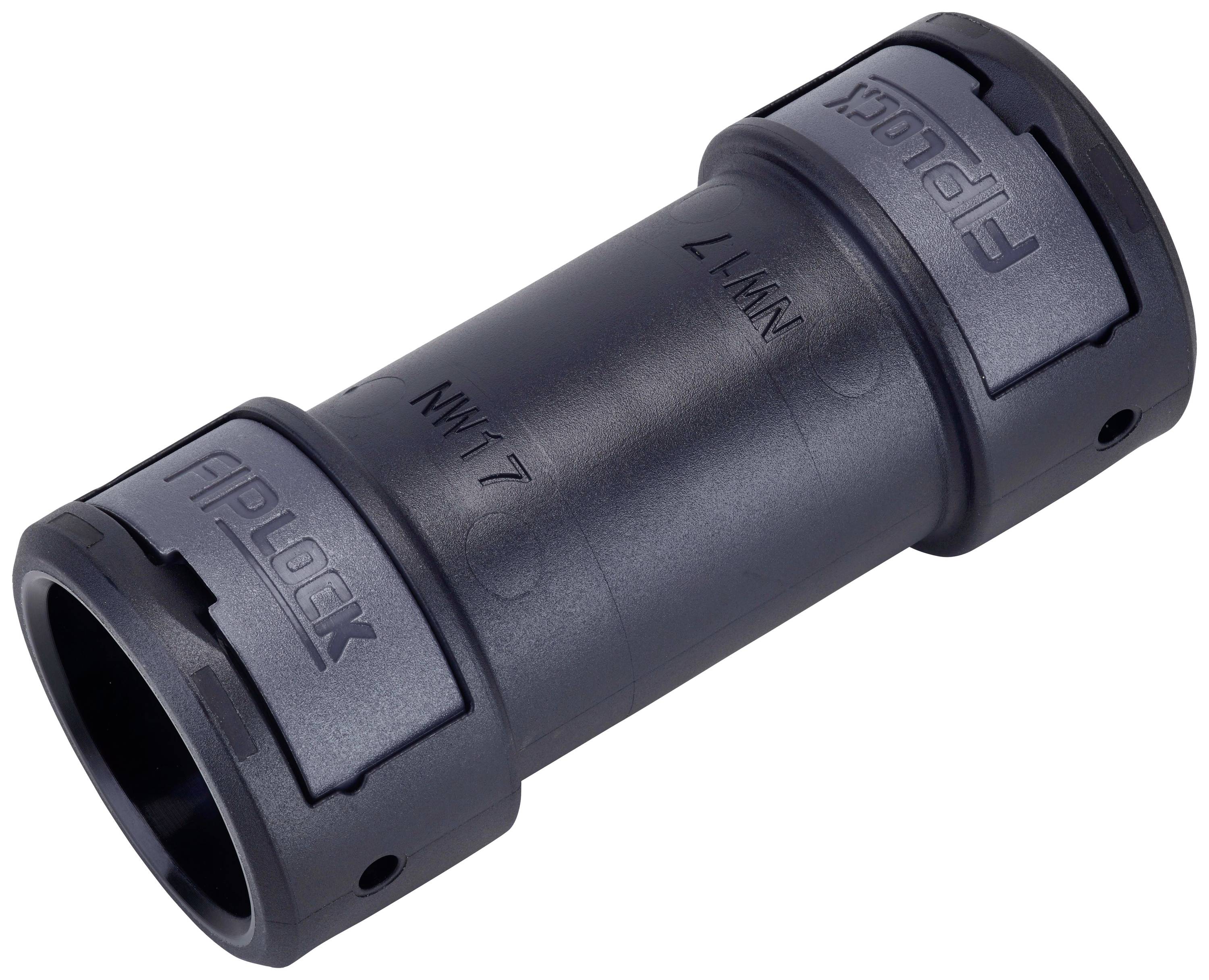 Fränkische Rohrwerke 4891608000 ACPA-29B Wellrohrverbinder Schwarz Gerade 6St.