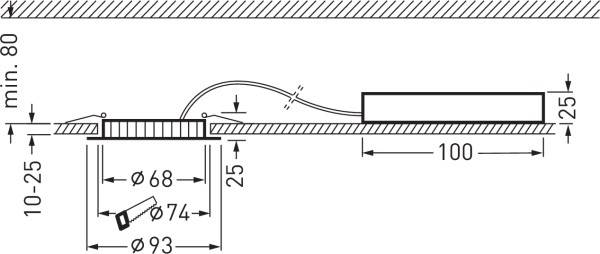 Trilux 6864540 Aviella C01 #6864540 LED-Einbauleuchte LED ohne 8W Weiß