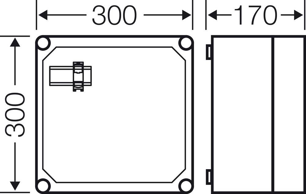 Hensel 20001499 Mi 2279 Wandgehäuse Aufputz Anzahl Teilungen = 6 Anzahl Reihen = 1 Inhalt 1St.