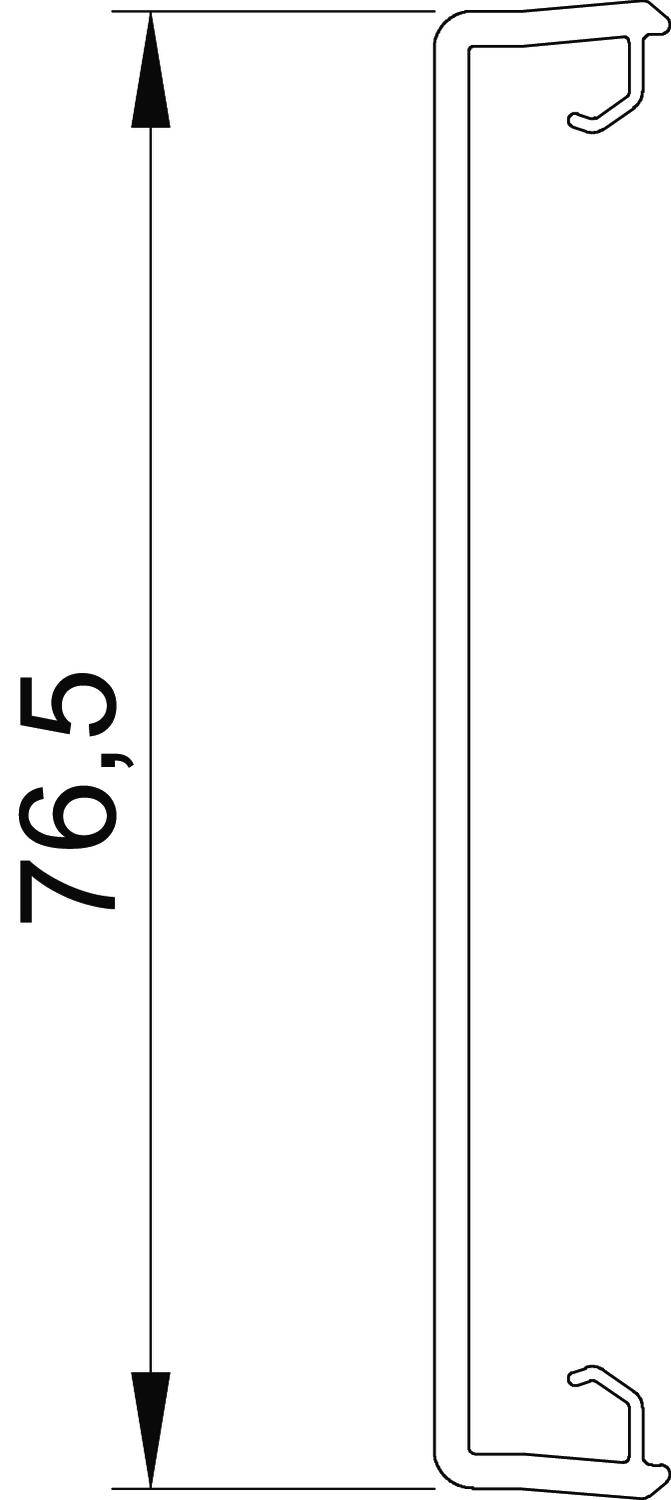 OBO Bettermann 6114210 Oberteil (L x B) 2000mm x 76.5mm 1 St. Weiß