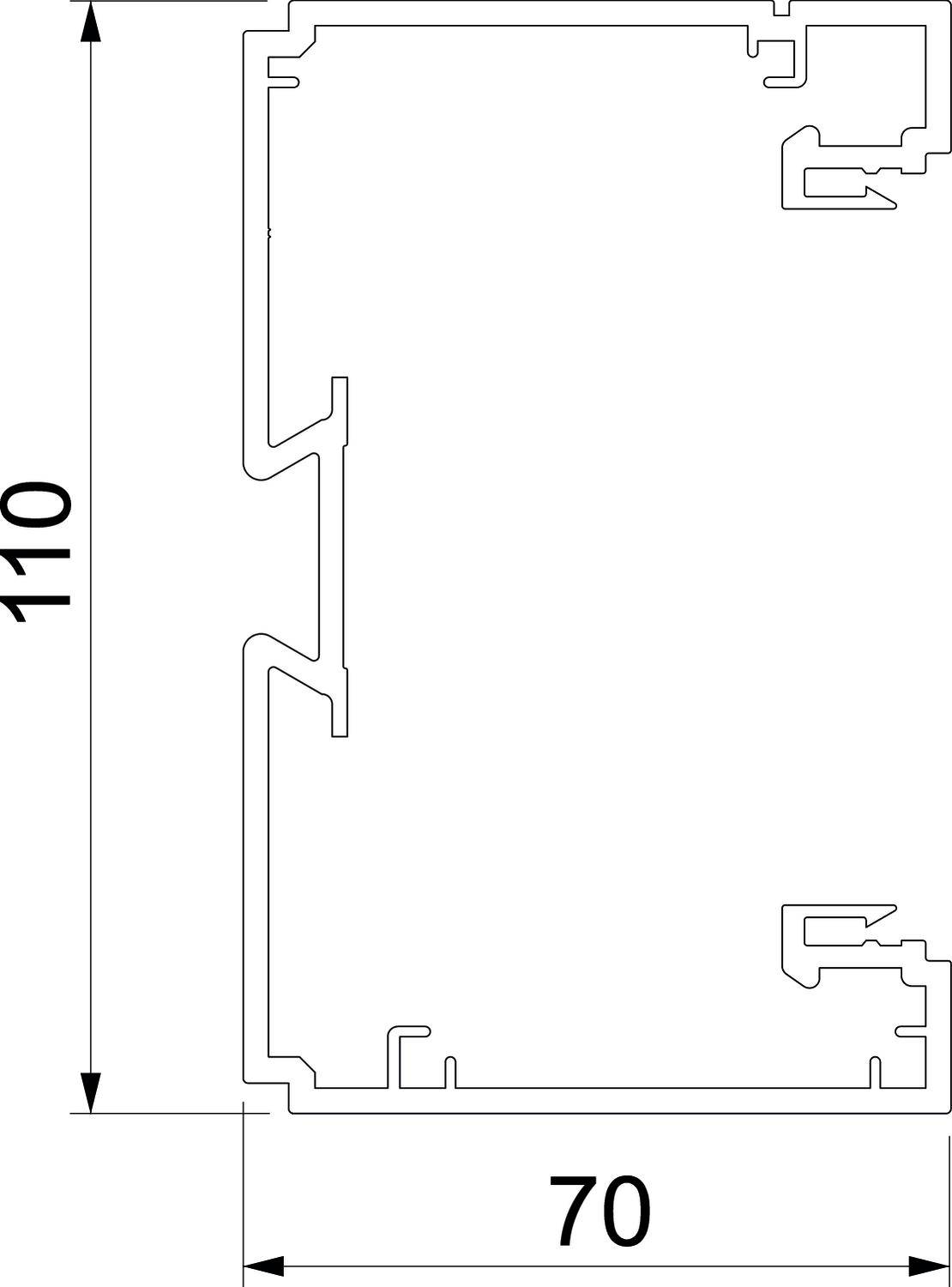 OBO Bettermann 6132721 Unterteil (L x B) 2000mm x 110mm 1 St. Weiß