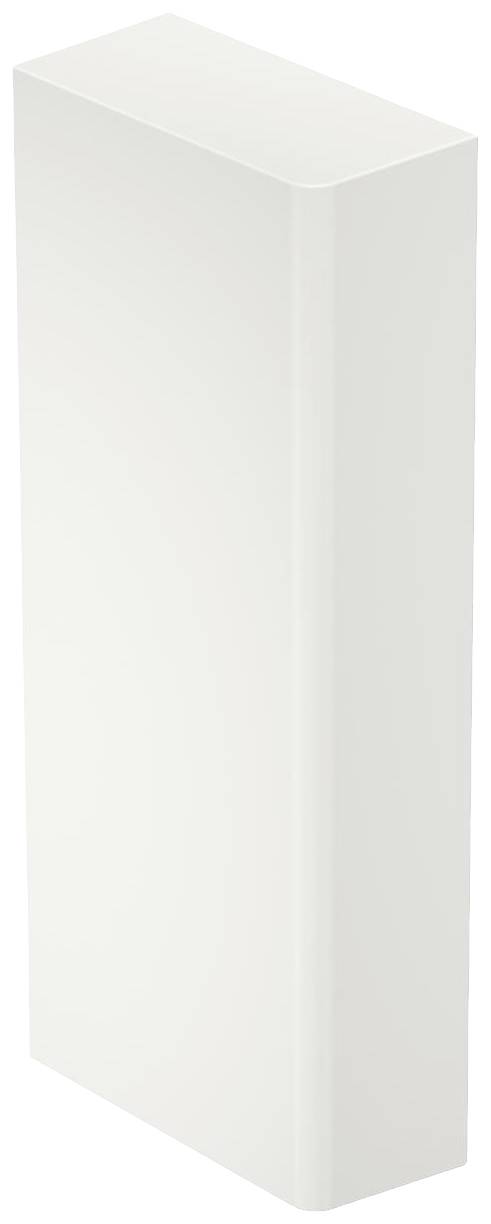 Eine weiße, rechteckige Powerbank mit glatter Oberfläche und leicht abgerundeten Kanten.