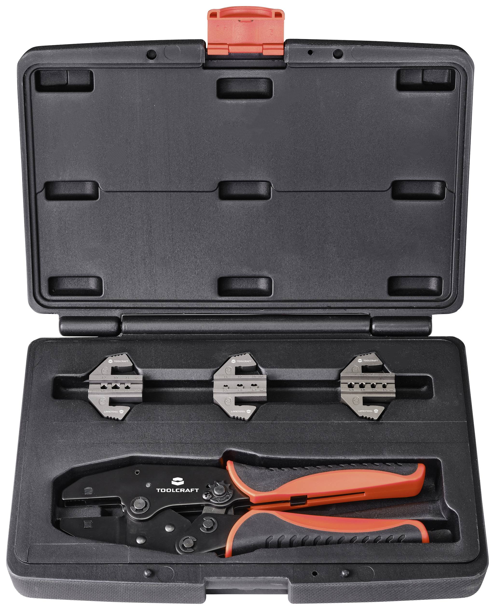 TOOLCRAFT TO-7827786 Crimpzangen-Set 280mm Inkl. Crimpsortiment mit Koffer 1 Set
