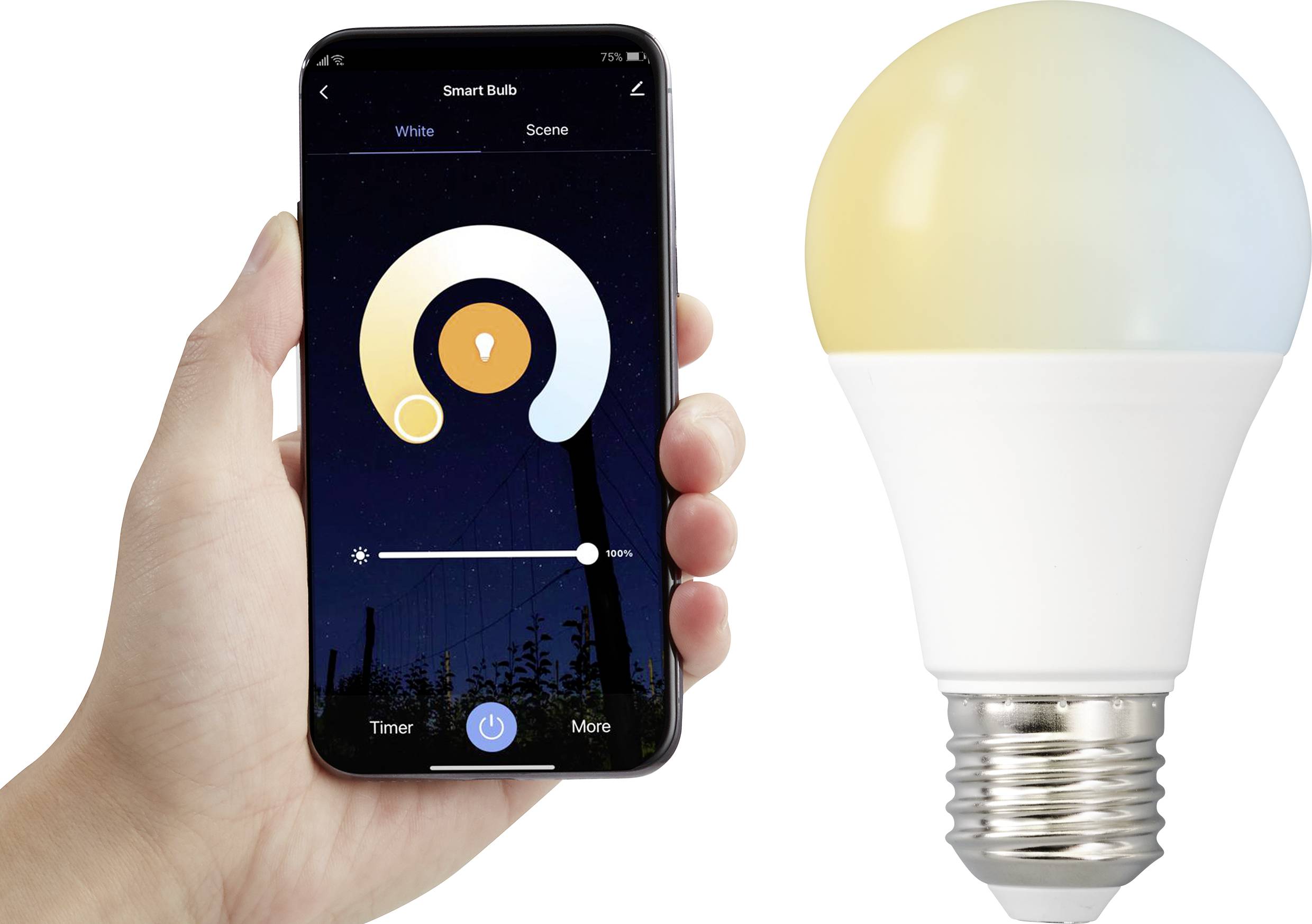 Sygonix LED-Leuchtmittel EEK: F (A - G) SY-5218532 E27 9W Warmweiß bis Neutralweiß