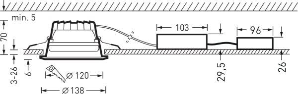 Trilux 7633140 Amatris G3 #7633140 LED-Einbauleuchte LED ohne 18 W Weiß