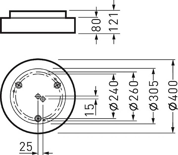 Trilux 7133051 Solegra WD1 #7133051 LED-Deckenleuchte LED 19W Weiß
