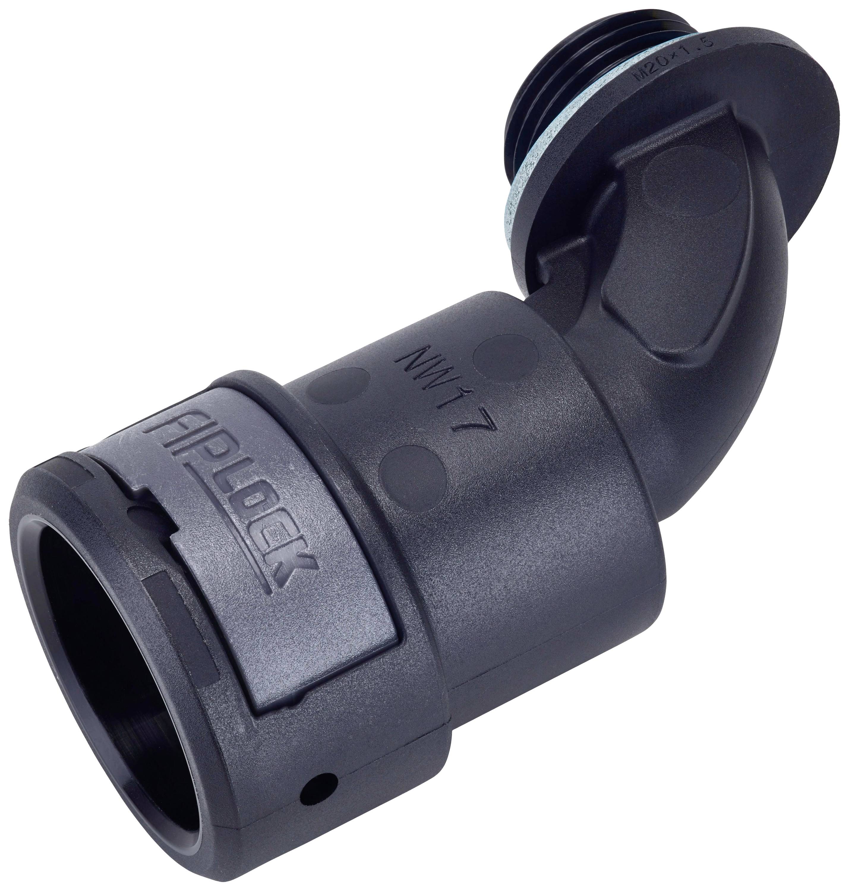 Fränkische Rohrwerke 4890713500 AEPA-36M50PB Schlauchverschraubung Schwarz M50 x 1.5 36mm 90° 4St.