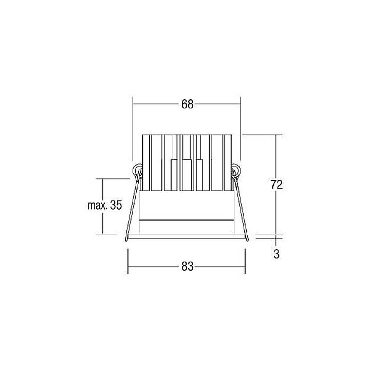 Brumberg 12035184 12035184 LED-Einbauleuchte LED 9.2W Schwarz