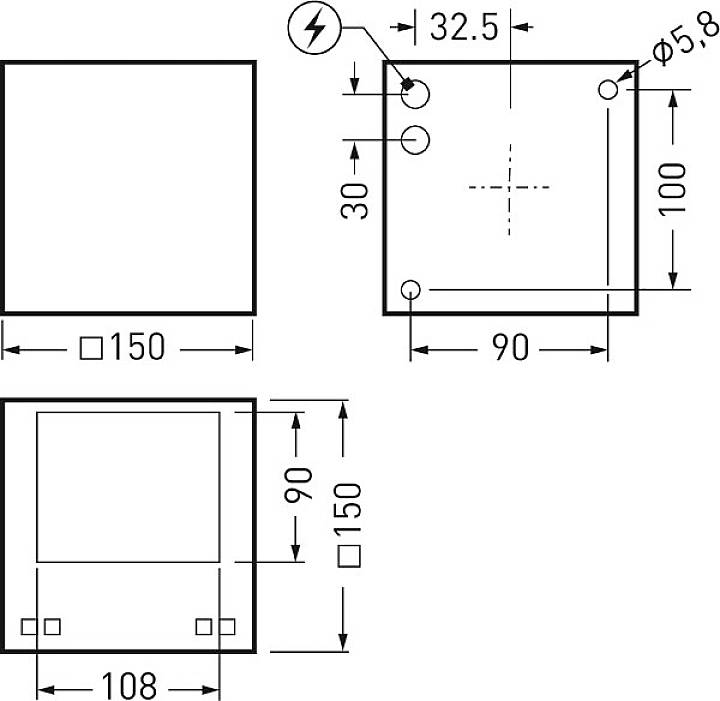 Trilux Skeo Q-W2 #7232851 7232851 LED-Wandleuchte 15W LED Anthrazit