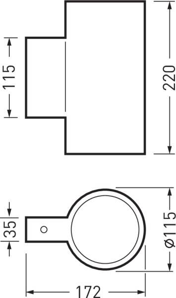Trilux SkeoZRE5R/500-840ET 7390940 LED-Wandleuchte 11W LED Anthrazit