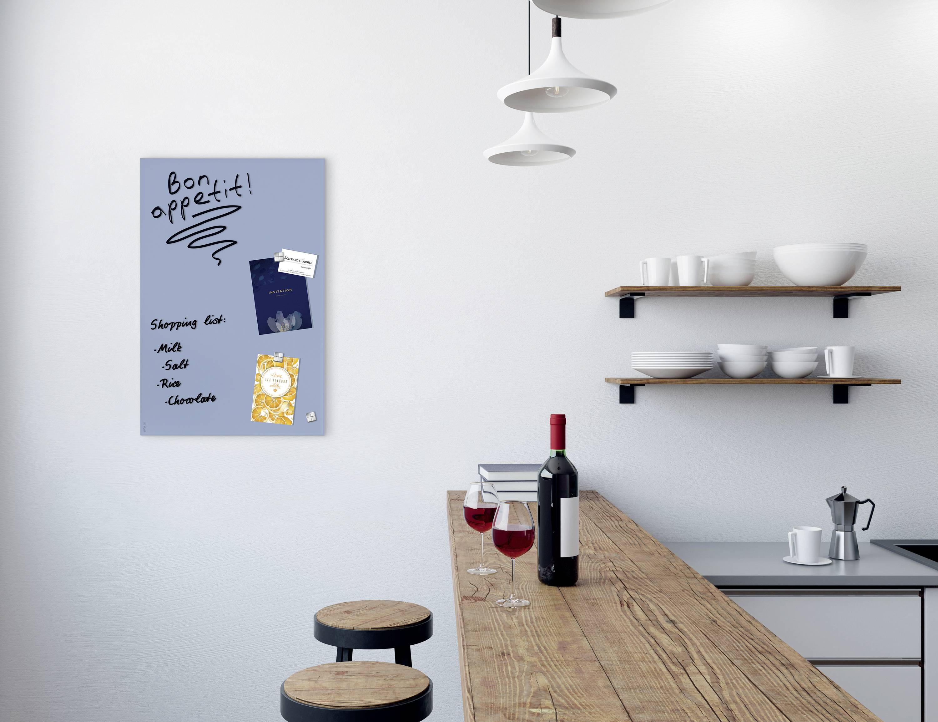 Sigel Glas-Magnetboard Artverum (B x H) 600 mm x 400 mm Pastell-Blau GL513