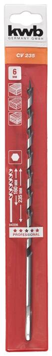 Kwb 42206 Schlangenbohrer 6mm Gesamtlänge 235mm 1St.