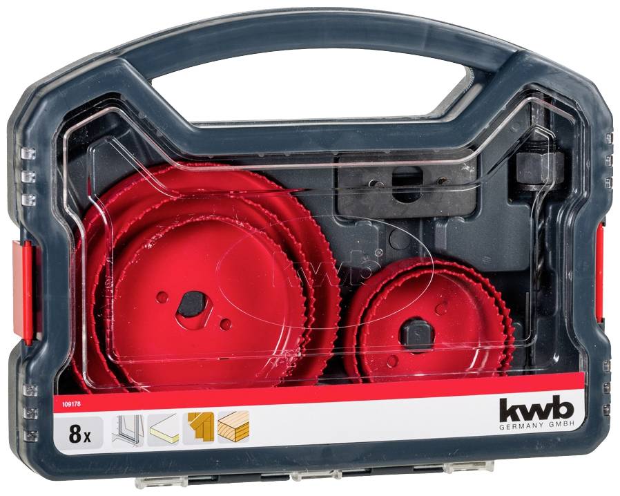 Kwb 109178 Lochsägen-Set 8teilig 67 mm, 76 mm, 89 mm, 102 mm, 127 mm 8 St.
