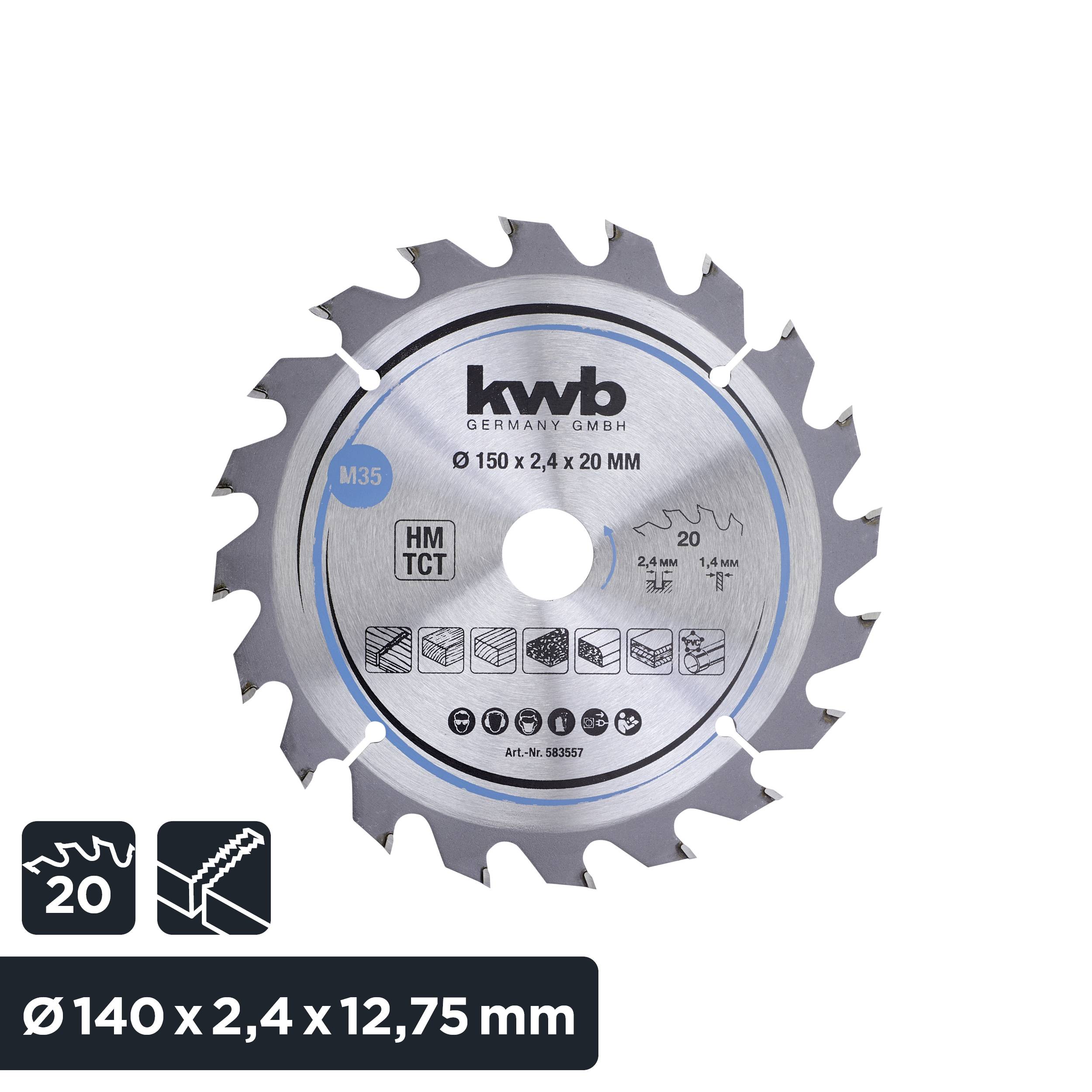 Kwb 583557 Hartmetall Kreissägeblatt 150 x 20mm 1St.