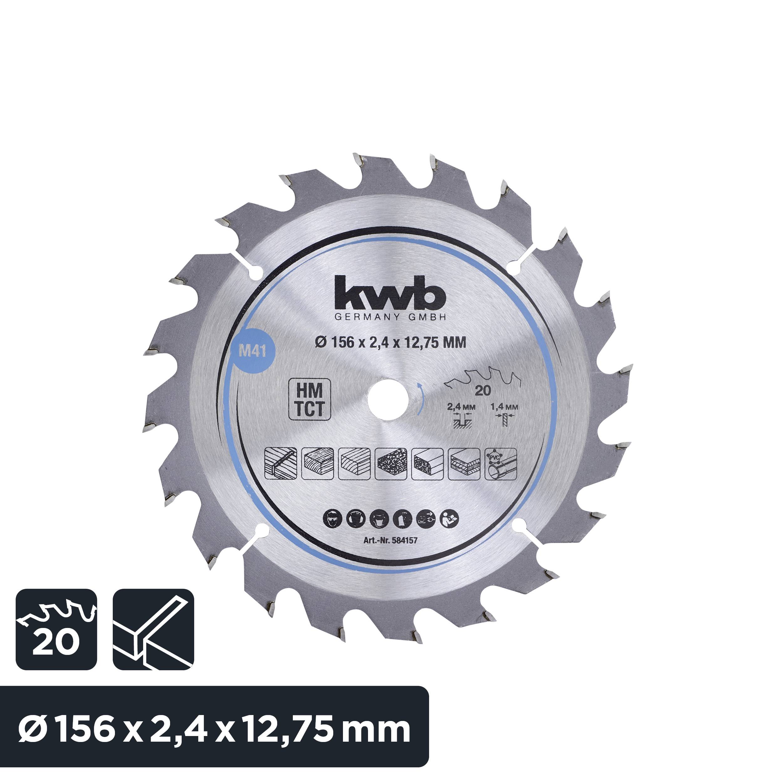 Kwb 584157 Hartmetall Kreissägeblatt 156 x 12.75mm 1St.