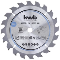 Kwb 584157 Hartmetall Kreissägeblatt 156 x 12.75mm 1St. Kwb 584157 Hartmetall Kreissägeblatt 156 x 12.75mm 1St.