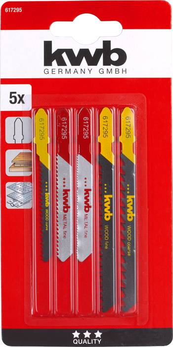 Kwb 617295 Stichsägeblatt-Set für Holz und Metall 5St.
