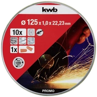 Kwb 712022 Trennscheiben-Set 125mm 10 St. Metall Kwb 712022 Trennscheiben-Set 125mm 10 St. Metall