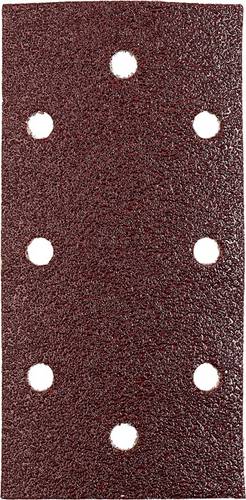 kwb Schleifstreifen 93x186 mm aus Edelkorund mit Körnung 40, 80, 240, werkzeugloser Wechsel, Vollkunstharz-Verleimung und verstärkter Papierträger für den groben und feinen Schliff von Holz und Metall