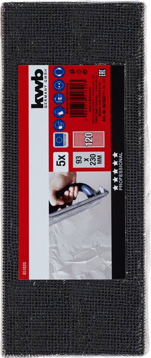Kwb 851820 Schleifpapier Körnung (num) 120 (L x B) 230mm x 93mm 5St.