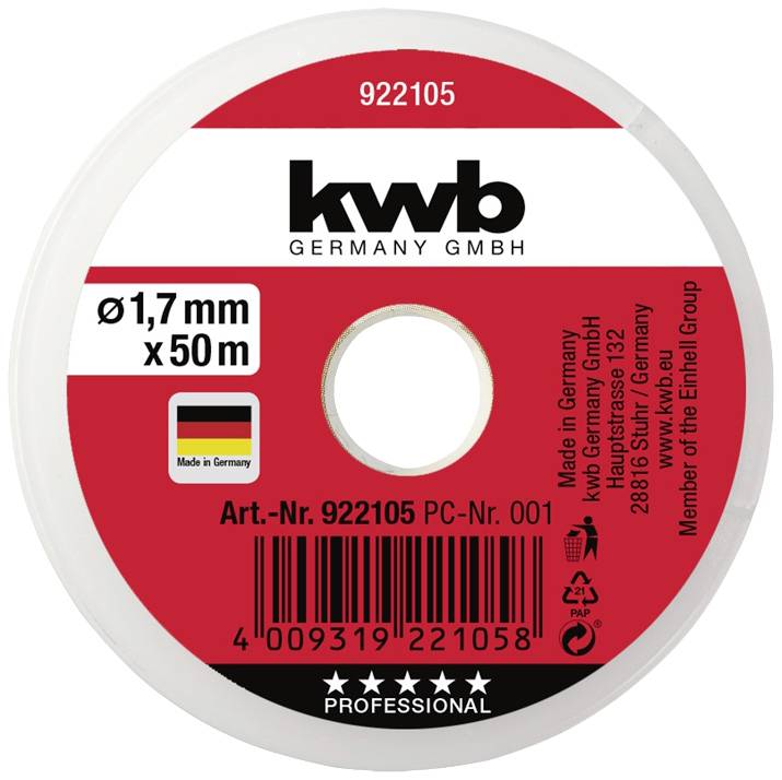 Kwb 922105 Maurerschnur 1,7mm Weiß 50m
