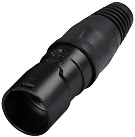 Rean AV Kabelsteckerschutz IP65 für konfektionierte RJ45-Kabel, schwarz-verchromtes Gehäuse RCEM-Z-