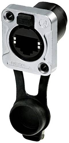 Rean AV RJ45 Durchgangs-Einbaubuchse, IP65, vernickeltes D-Gehäuse RRE8F-Z-000-1 Buchse, gerade 1 S