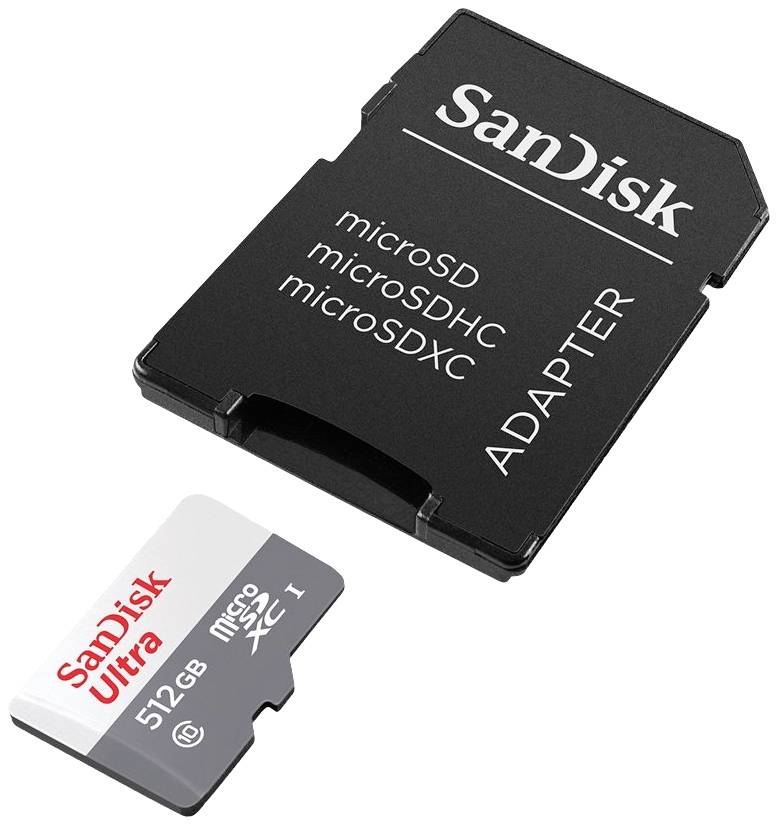 SanDisk Speicherkarte microSD Memory Card microSD-Karte 512 GB Class 10 Wasserdicht, stoßsicher