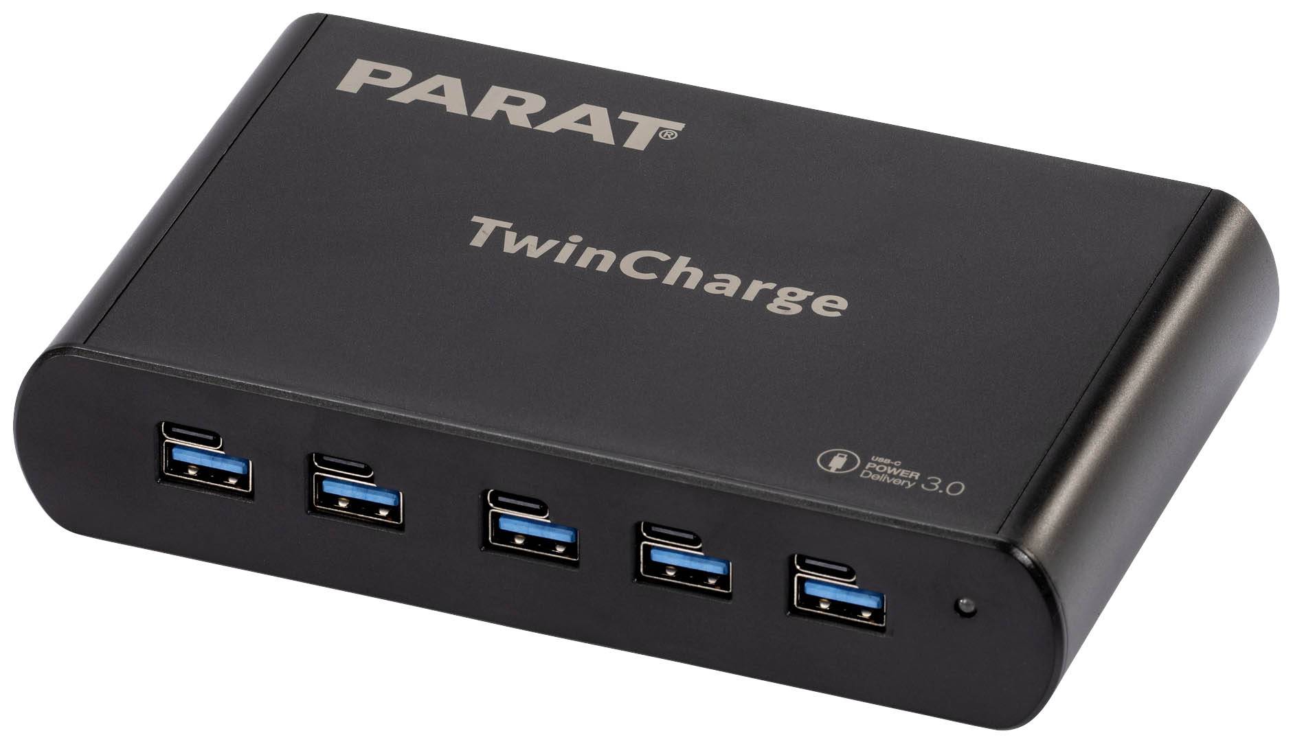 Parat PARAPROJECT® TC5 TwinCharger GaN USB-C® 990596999 USB-Ladegerät Innenbereich