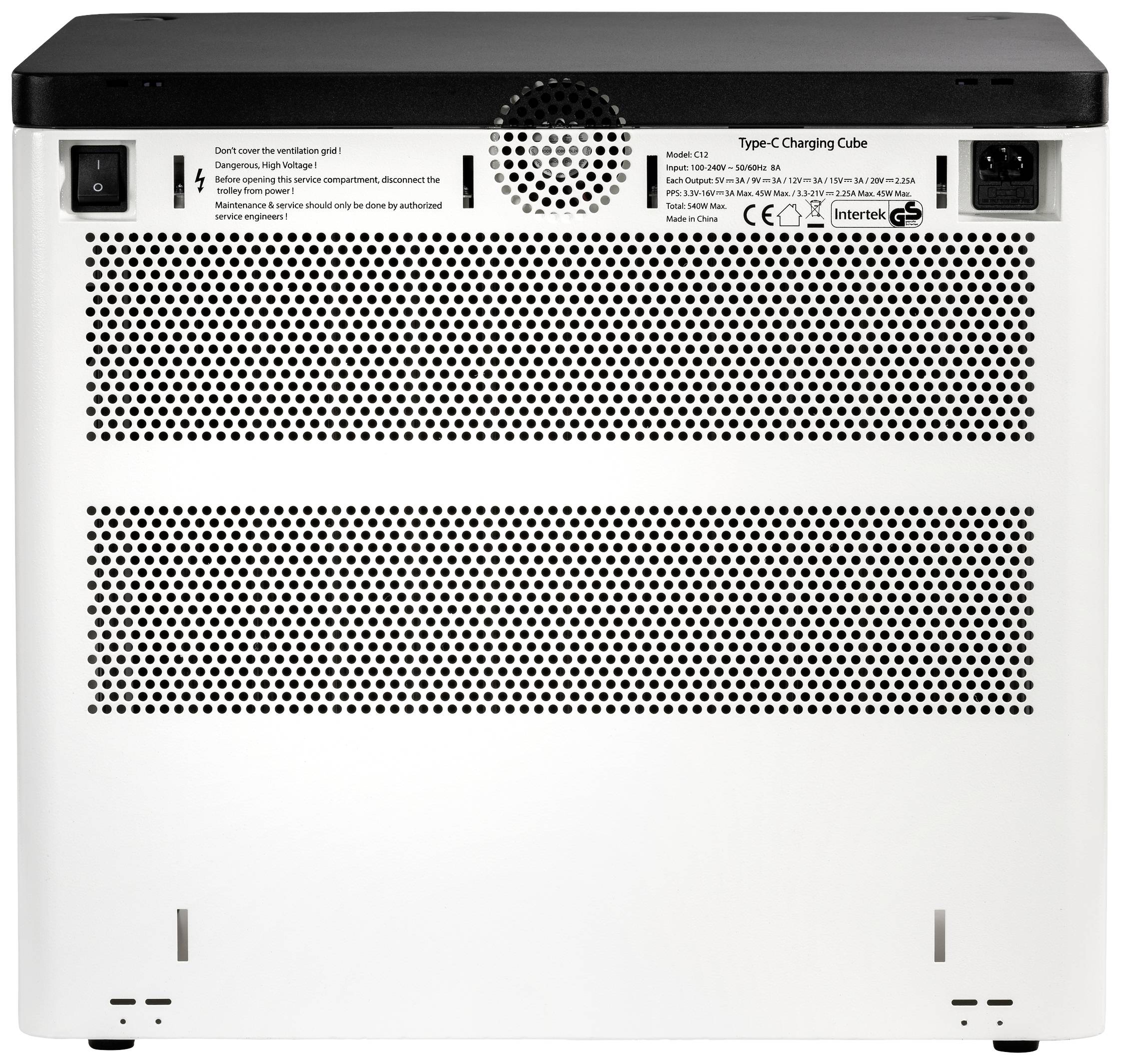 Parat PARAPROJECT® Cube C12 inkl. USB-C®-Kabel Lade- und Managementsystem Schrank für USB-Typ C™ verkabelt