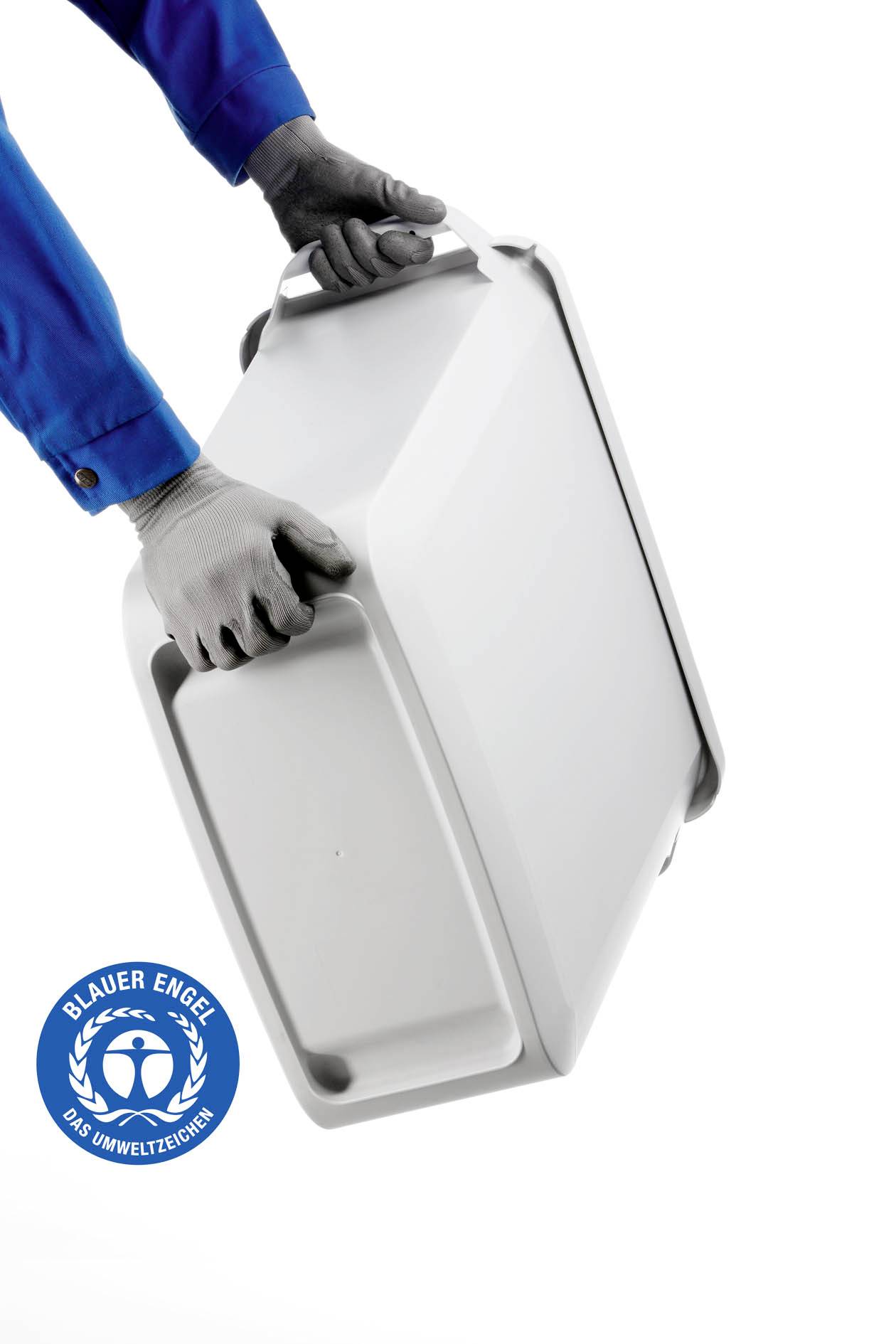 Durable DURABIN ECO 1800503050 Mülleimer 60l Kunststoff (B x H x T) 590 x 600 x 282mm Grau 1St.