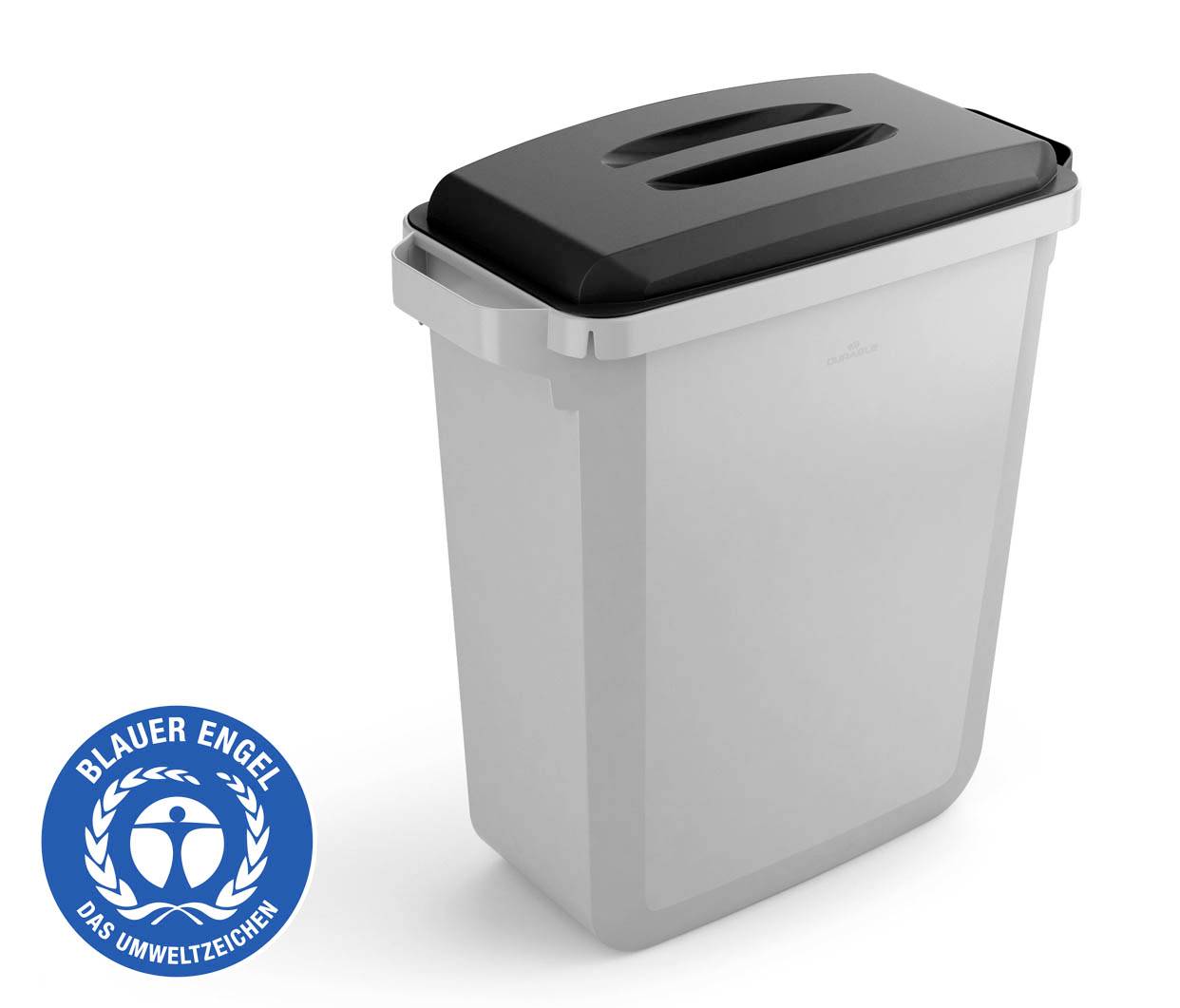 Durable DURABIN ECO 1800503050 Mülleimer 60l Kunststoff (B x H x T) 590 x 600 x 282mm Grau 1St.