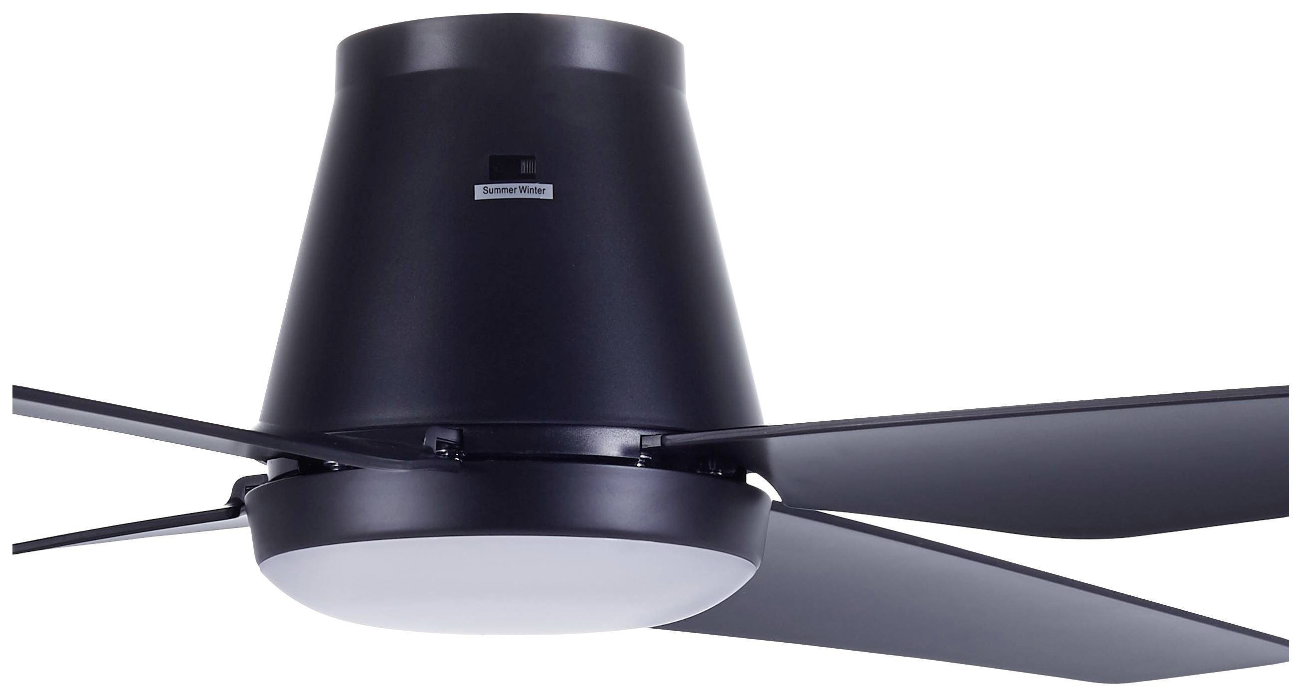 Lucci AIR Aria CTC LED Deckenventilator 65W (Ø x H) 122cm x 20cm Schwarz mit Beleuchtung, mit Fernbedienung