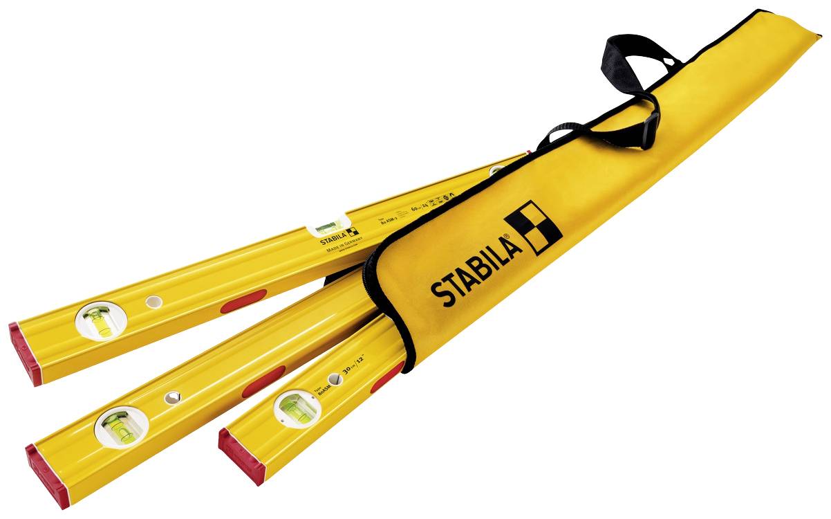 Stabila PRO SET 80 ASM 19716 Wasserwaagen-Set 30 cm, 60 cm, 120cm 0.5 mm/m