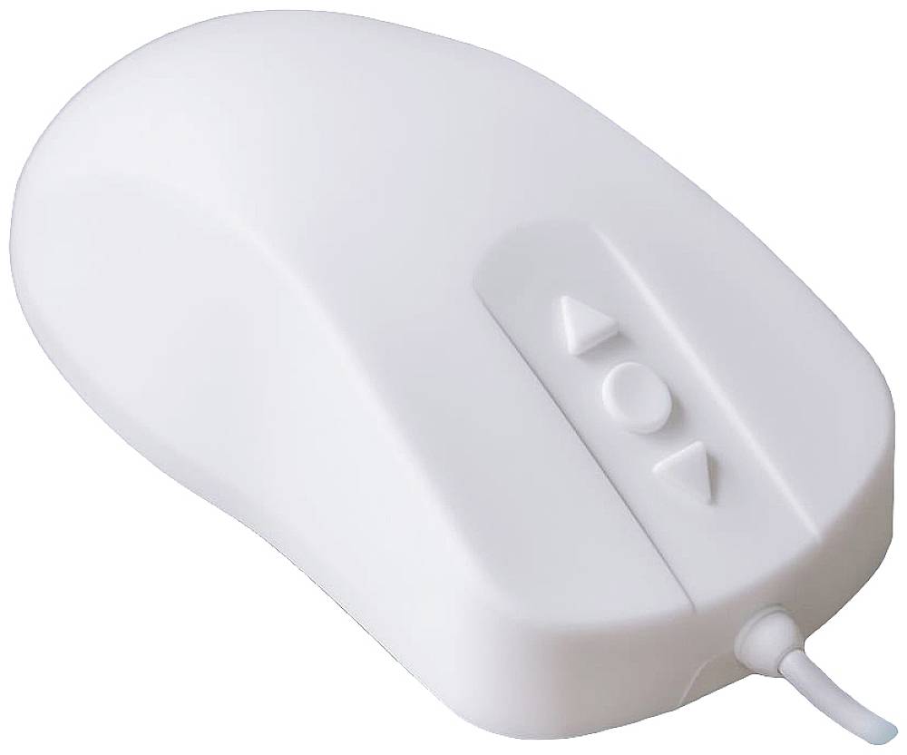 Active Key AK-PMH12OB-US-W Hygiene-Maus, Maus Kabelgebunden Optisch Weiß 2 Tasten 1000 dpi Silikonmembran