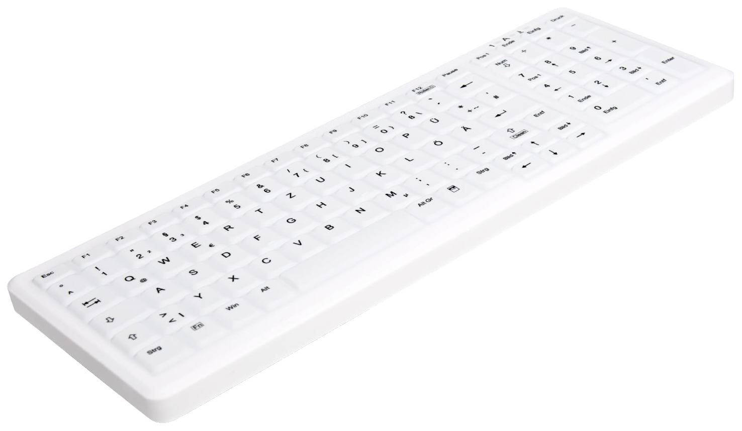 Active Key AK-C7000F-UVS-W/GE Kabelgebunden Hygiene-Tastatur Deutsch, QWERTZ Weiß Beleuchtet