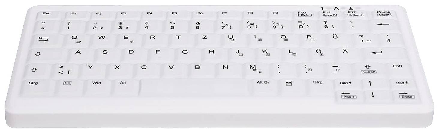 Active Key AK-C4110F-FUS-W/GE Kabellos, Funk Hygiene-Maus Deutsch, QWERTZ Weiß