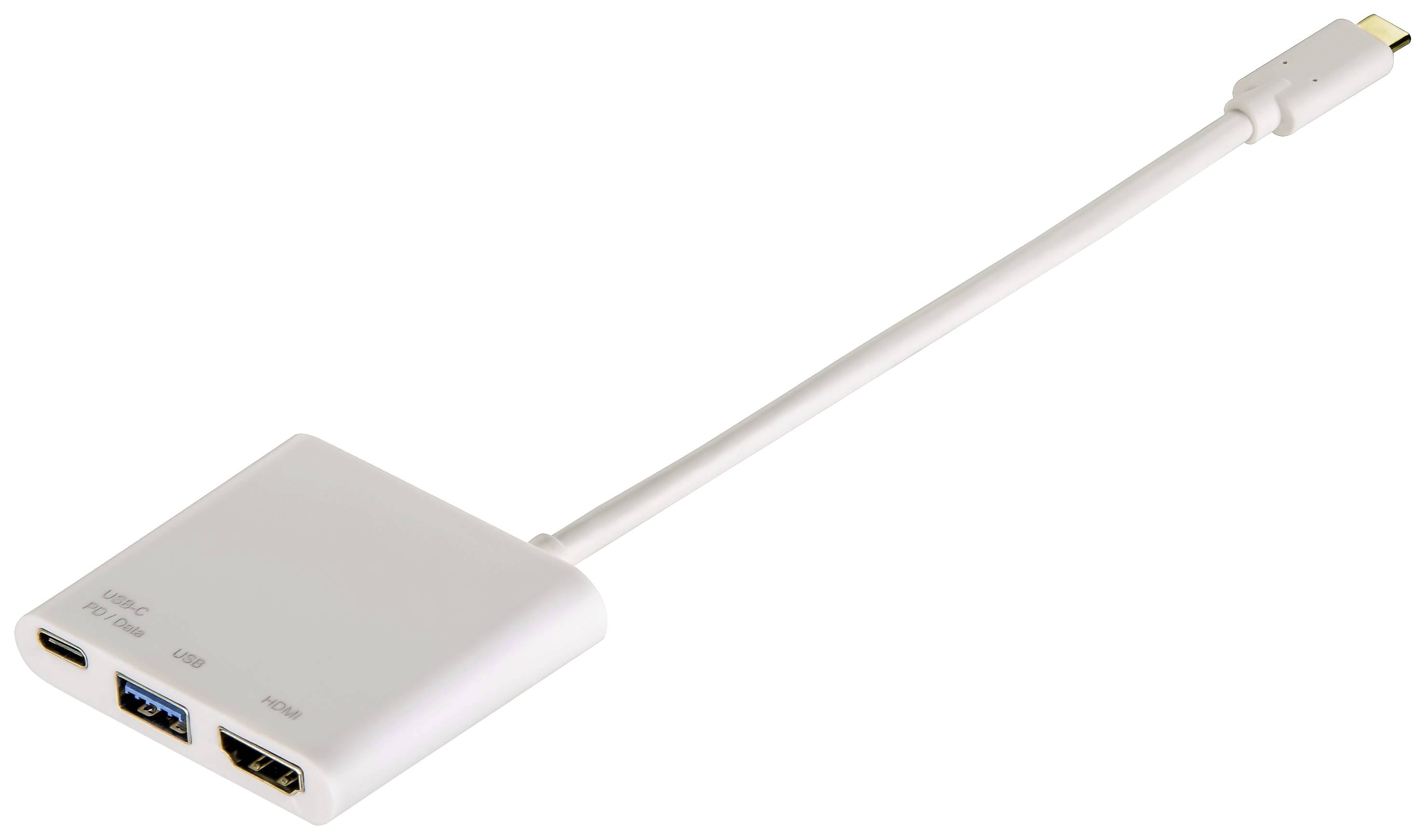 Hama 3in1 Multiport USB-Kombi-Hub Weiß