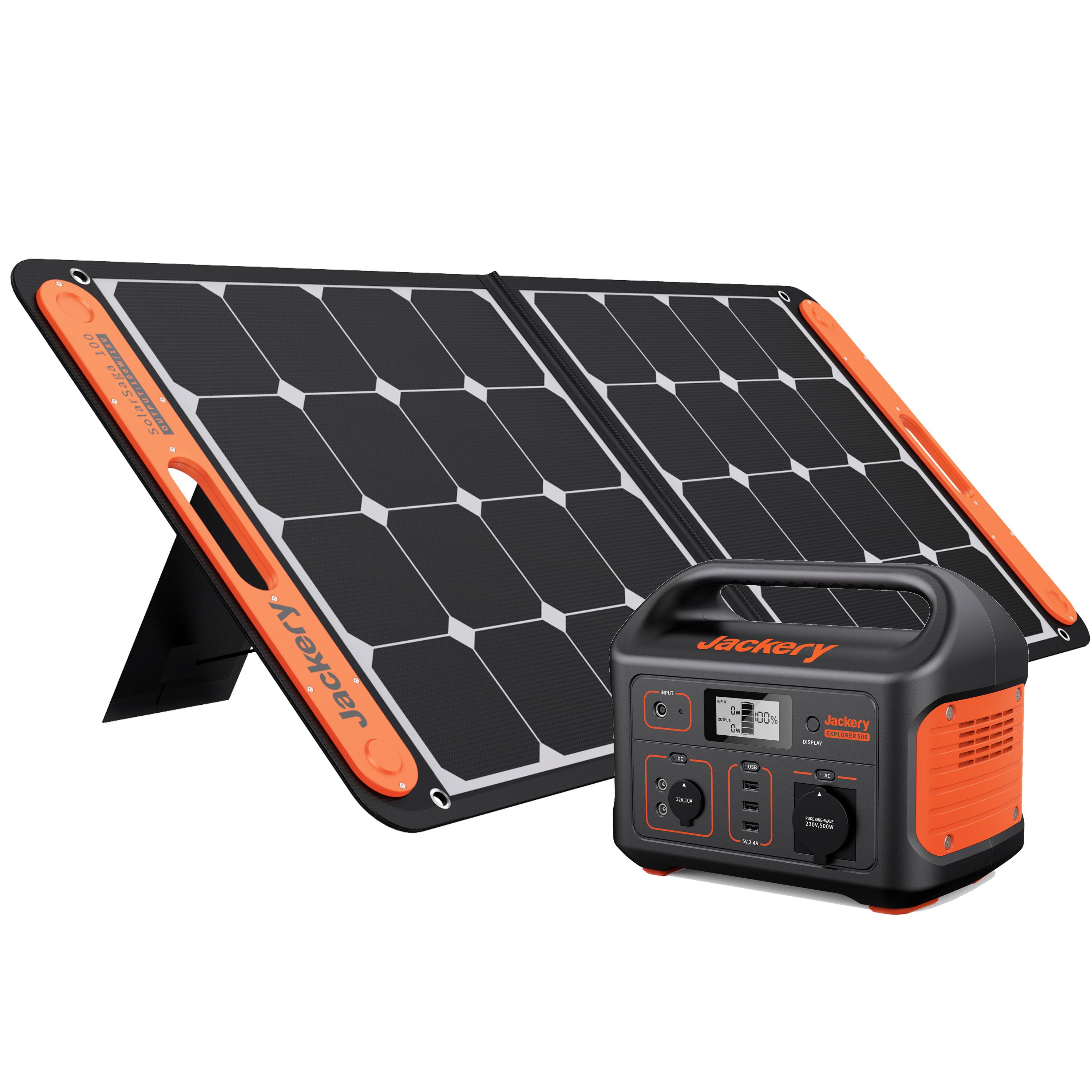 Jackery Explorer 500 Powerstation Li-Ion Schwarz, Orange mit Laderegler