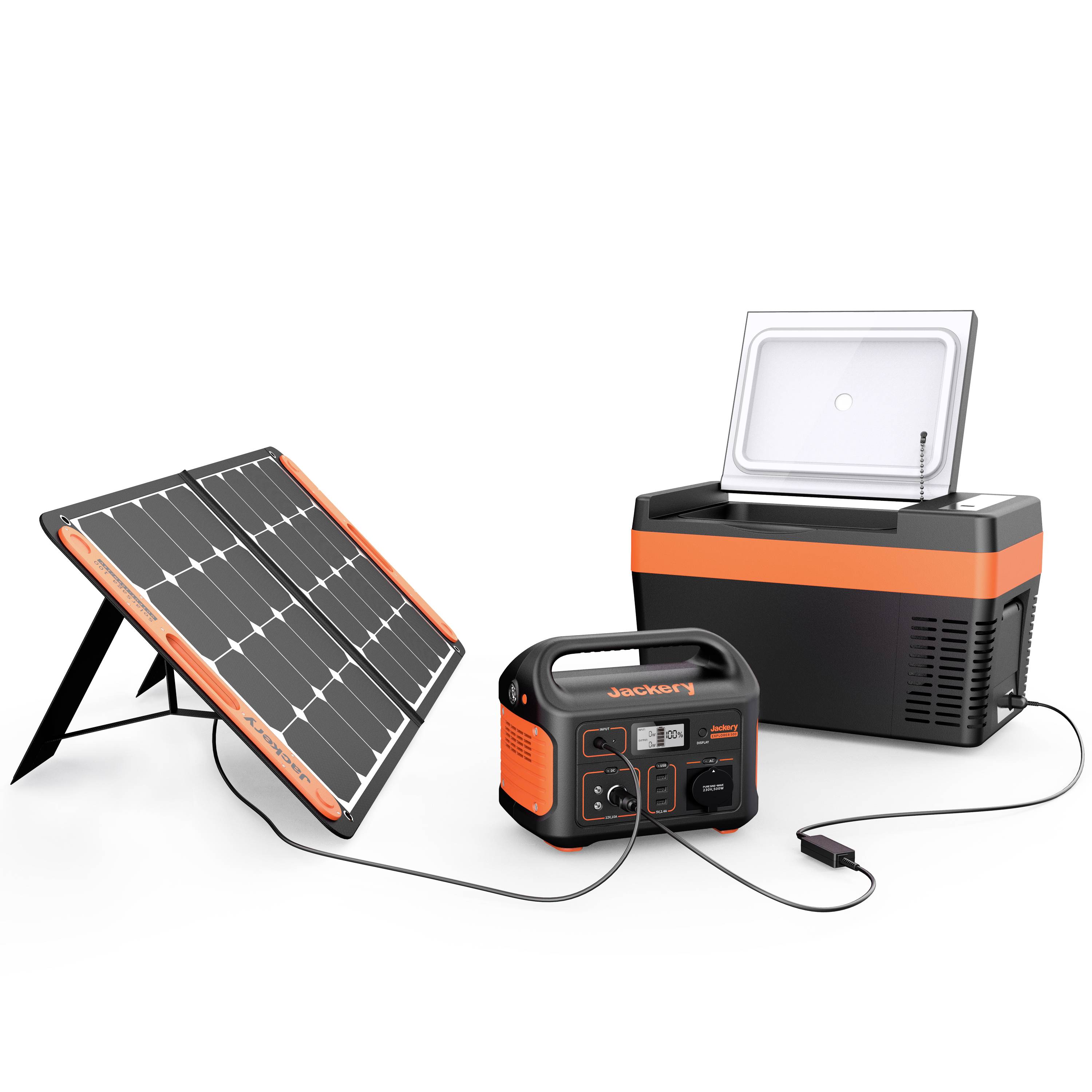 Jackery Explorer 500 Powerstation Li-Ion Schwarz, Orange mit Laderegler