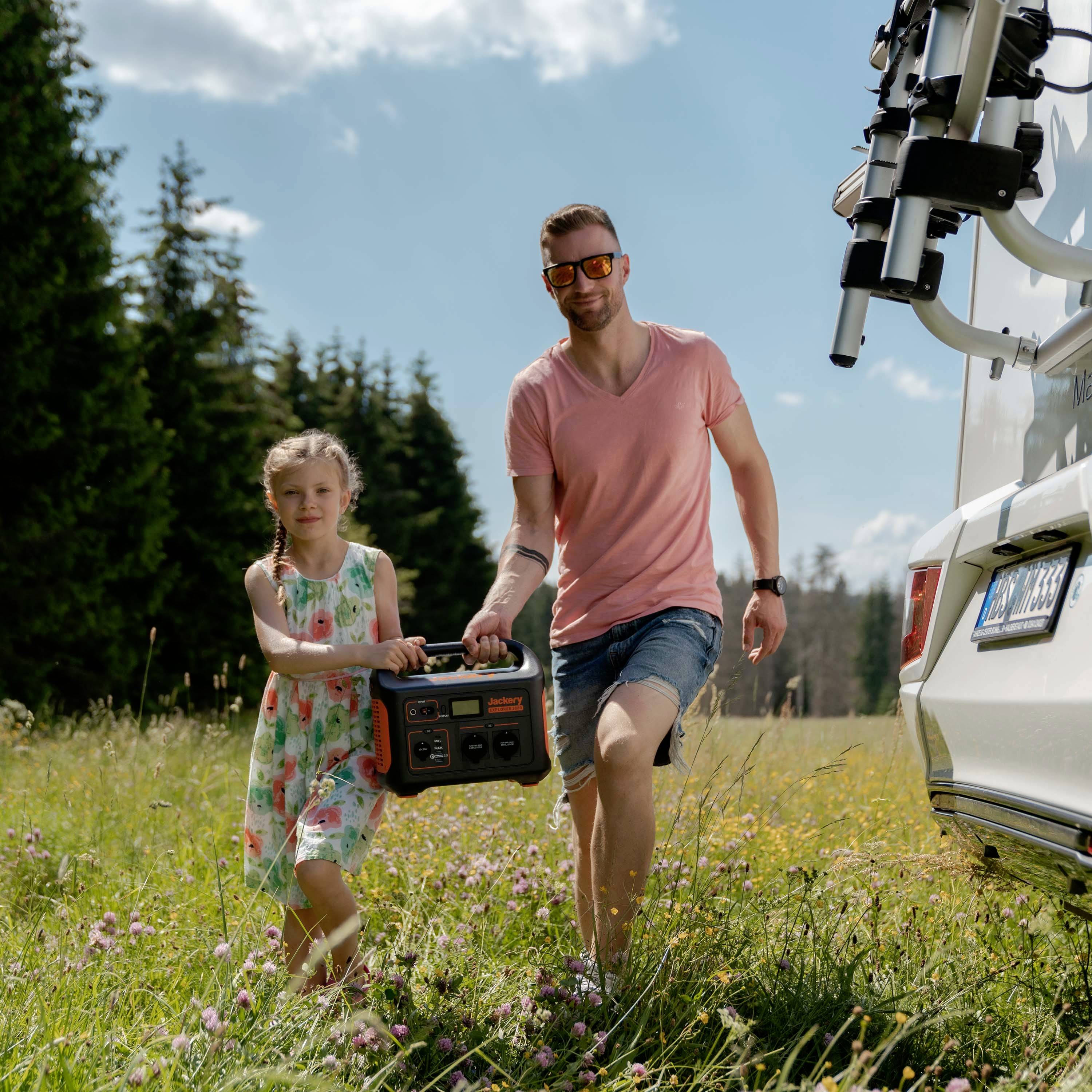 Jackery Explorer 1000 Powerstation Li-Ion Schwarz, Orange mit Laderegler